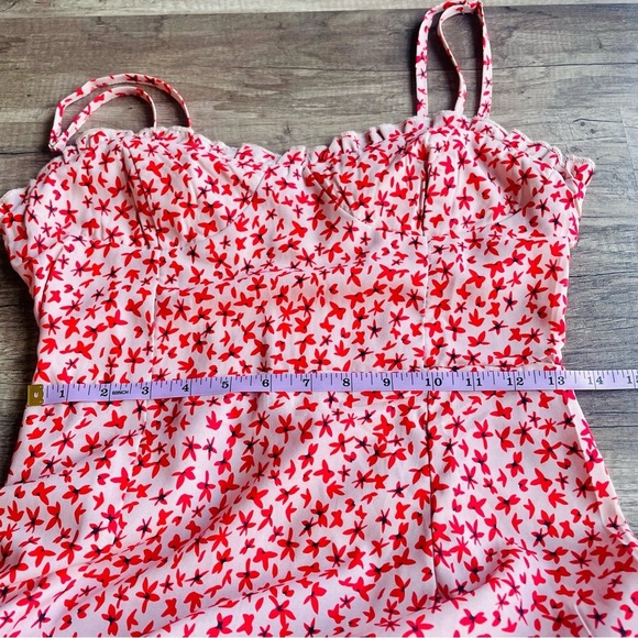 Princess Polly Floral Red Dress Size 6 - Picture 7 of 8